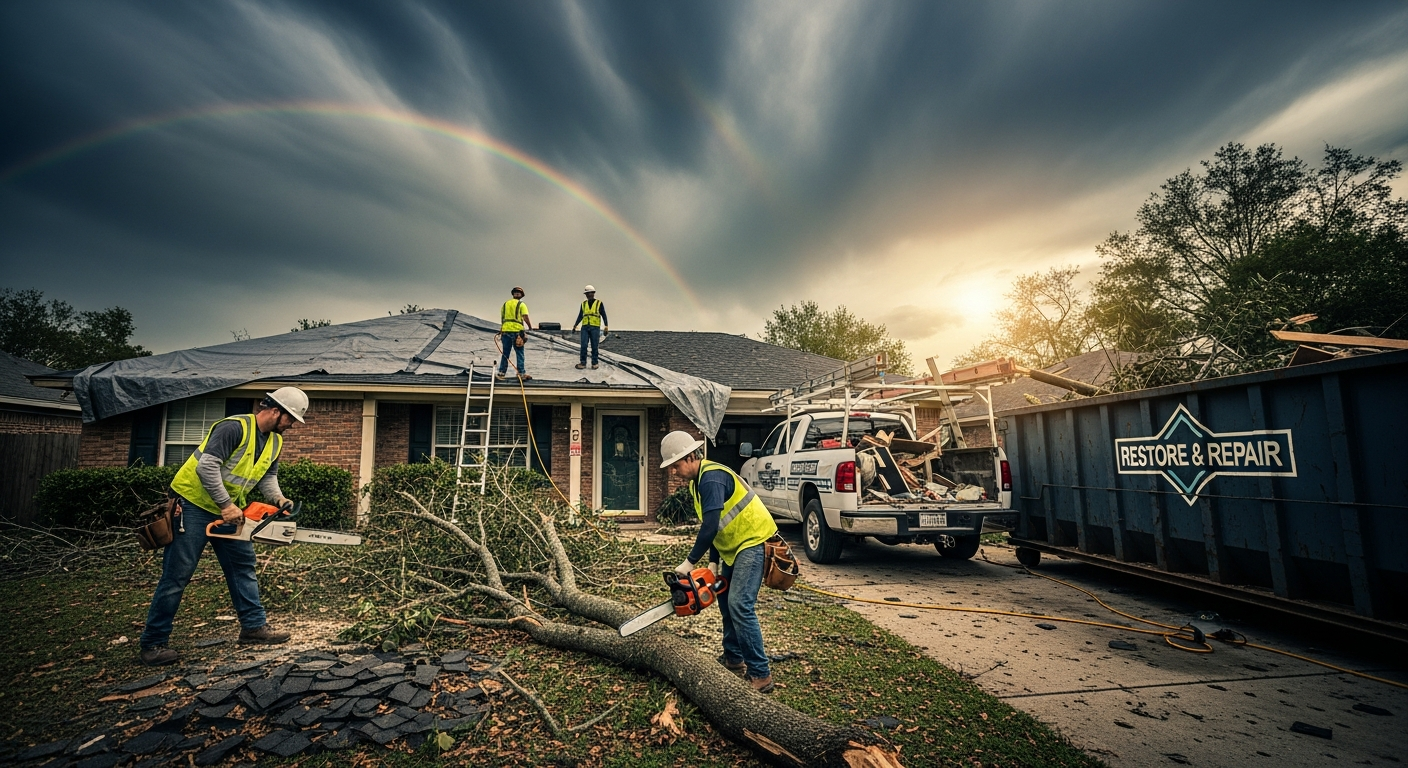 Storm damage restoration and hurricane damage repair in South Florida